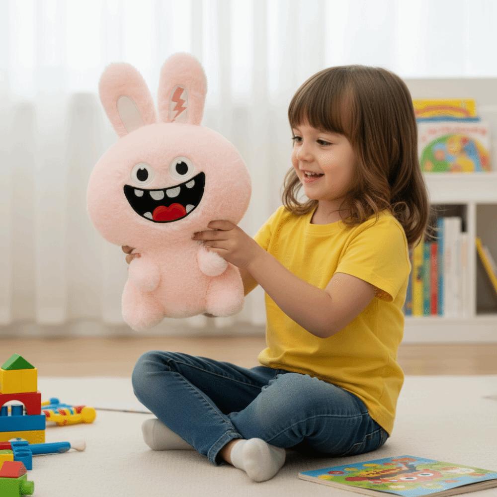Companion Toy Adorable Rabbit Plush Toy Soft Plush Cute Design Cute Bunny Doll Soothing Sofa Decor Daily Use