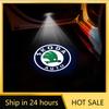 Car Sticker 2025 Hot 1/2/4pcs LED Car Door Logo Welcome Light Laser Projector Lamp For Skoda Rapid Fabia 1 2 Octavia 2 A7 A5 A4