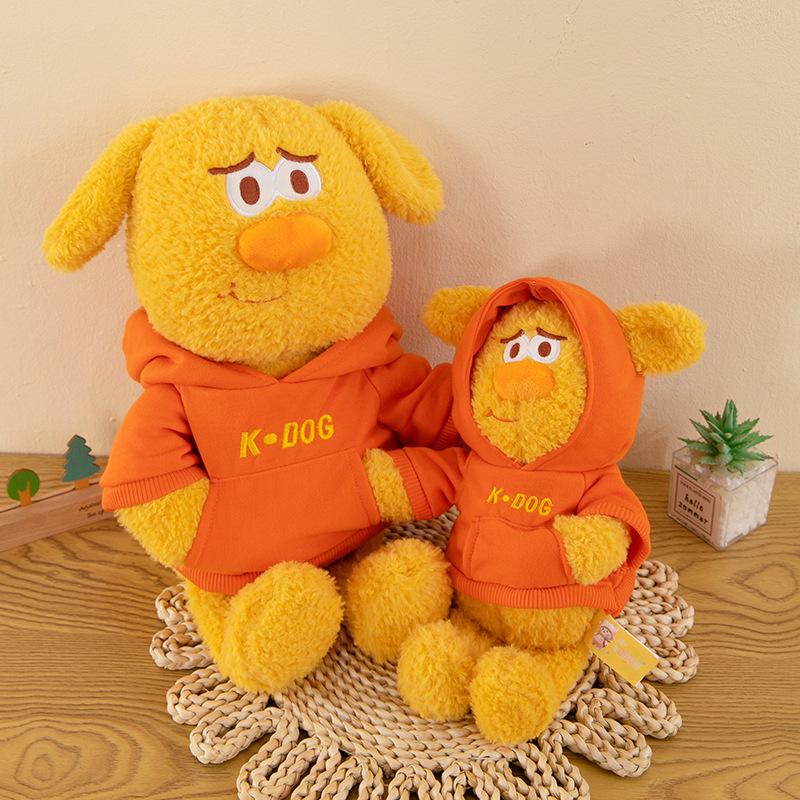 Plush Hoodie Puppy Toy Cute Hat Big Ears Funny Dress Doll Throw Pillow Gift