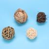 4PCS  Pack Bird Parrot Chew Toy Rabbit Bunny Teething Treats Small Animal Grass Ball Sepak Takraw ToysSepak Takraw