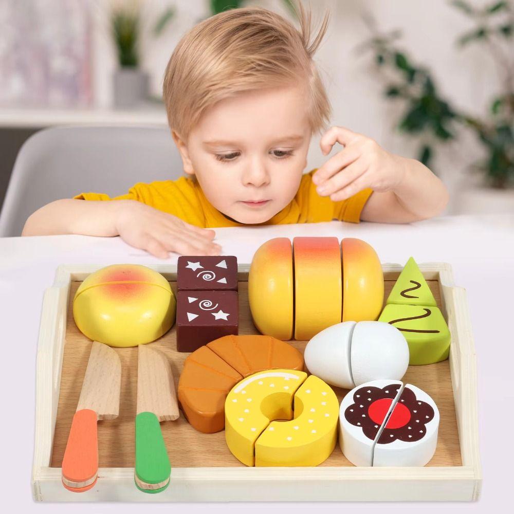 Simulation Dollhouse Kitchen Foods Bread Interactive Pretend Play Cutting Toy  House Kitchen Toys