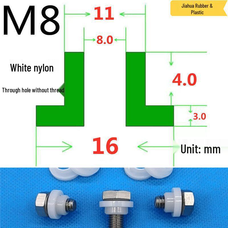 T-förmige Nylon-Dichtungsscheibe M3-M35 Gewinde Isolierabstandshalter