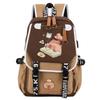 Capybara Flap Backpack with Pencil Case Fashion Casual Nylon Cute Bag Large Capacity Bookbag Animal Cartoon Daypack for Teens