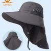 Chapéus de proteção solar masculinos, chapéu de escalada com beiral grande, chapéu de pesca, trabalho ao ar livre, caminhada, escalada, proteção solar, chapéu de sol dobrável à prova d'água