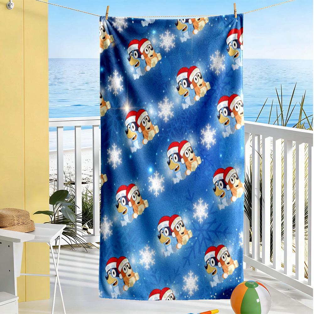 Bluey Bingo Hug Beach Towel Soft Durable Quick-Dry Comfortable Lightweight Portable for Swimming,Beach,Camping, Travel, Beach Accessories,Gym