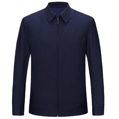 Pierre Cardin Herren Seiden-Reversjacke aus Maulbeerseide - Frühjahrs-Freizeit-Oberbekleidung für mittlere und ältere Menschen.