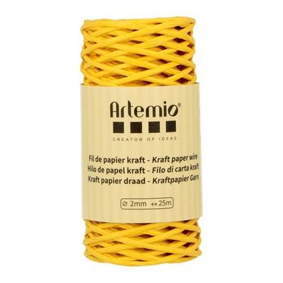 Yellow Kraft Paper Cord 2mm X 25 M