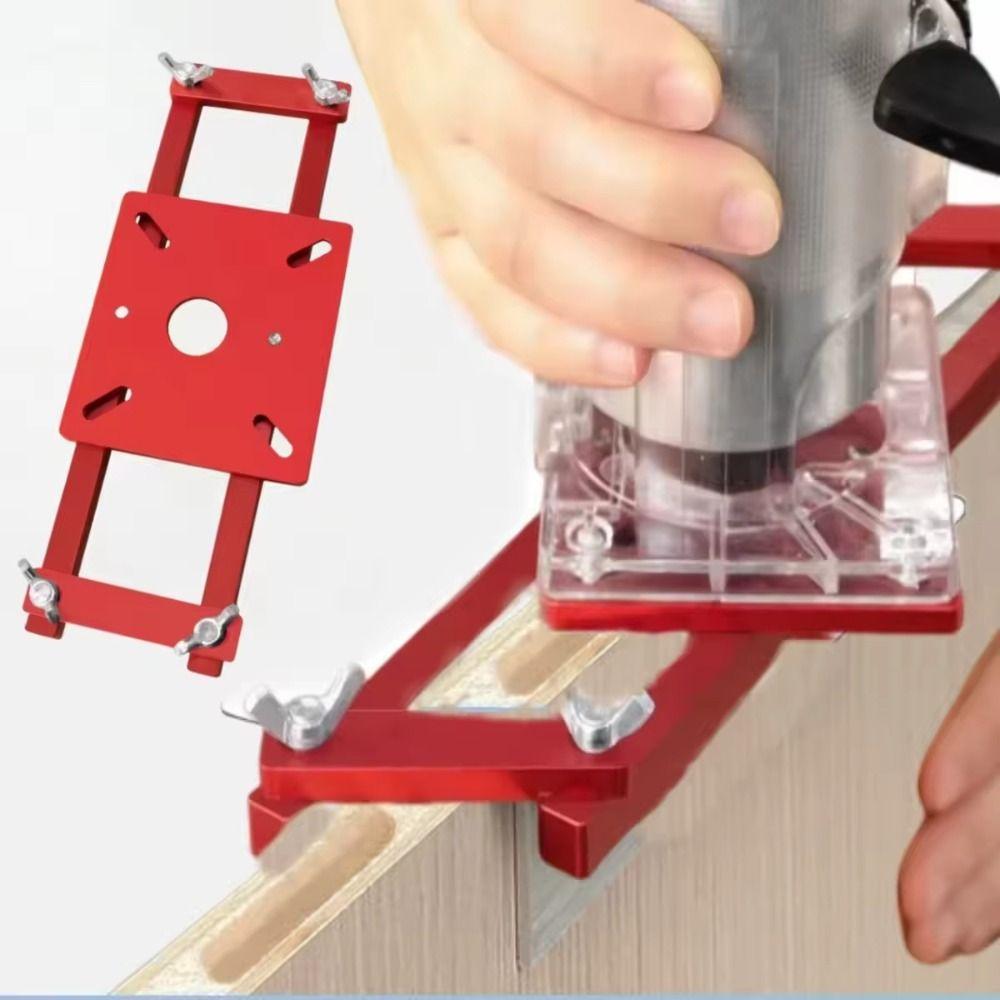 2 in 1 Design Invisible Fastener Slotting Bracket Aluminum Alloy Invisible Fastener Woodworking Grooving Bracket Adjustable