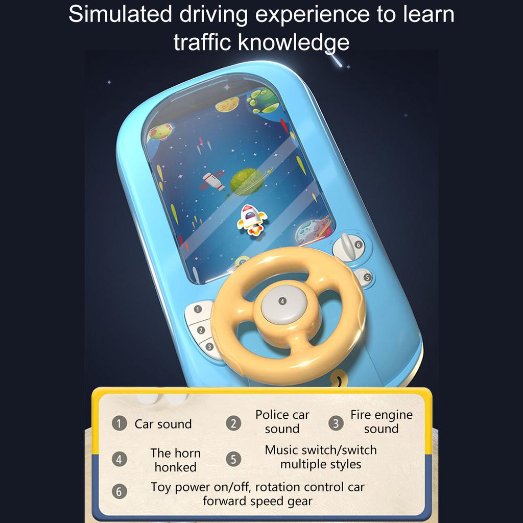 Lern-Lenkräder Spielzeug Fahrsimulator Simuliertes Fahren Rennwagen Spiel Autorennen Spielzeug für Kleinkinder Jungen Mädchen