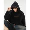 Wassup Ethnic Style Embroidered Hooded Sweatshirt for Men, Autumn and Winter Loose Trendy Versatile Couple Heavyweight Pullover Top