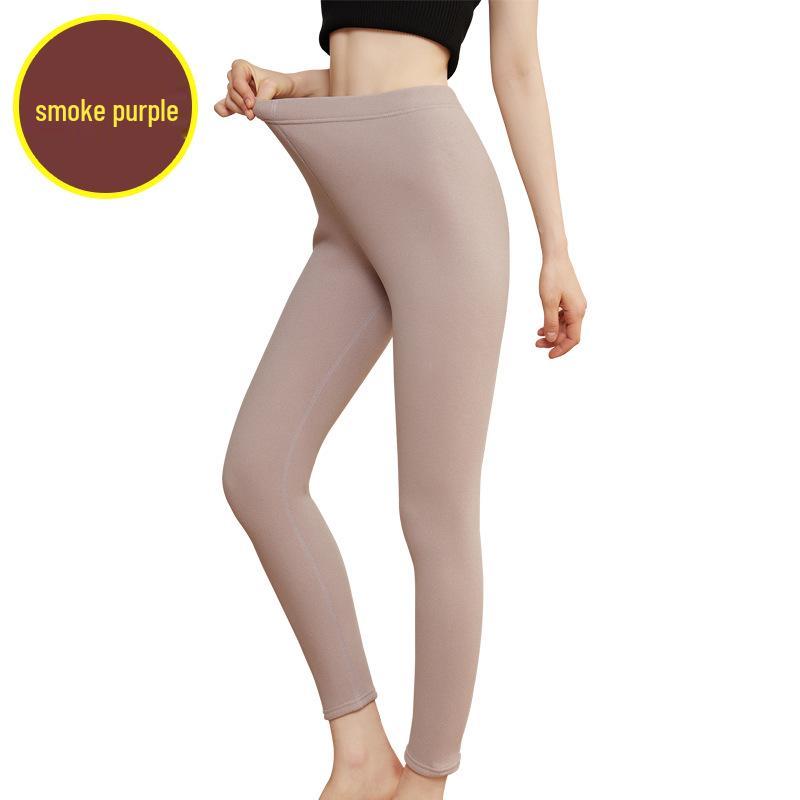 

Женские утолщенные бархатные теплые шерстяные брюки с высокой талией L фиолетовый/дым