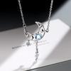 Colorful Moon Necklace: Fresh, Sweet Design - Short Clavicle Chain, Korean-Style for Students.