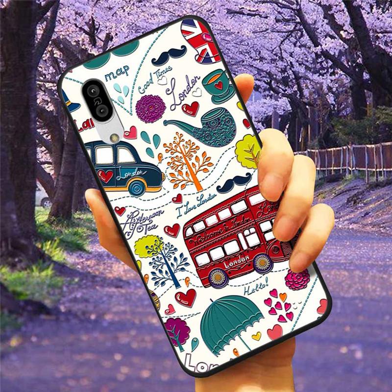 For Sharp Aquos Sense3 Case 3D Flower Relief Silicone Soft Emboss Cover For Sharp Aquos Sense 3 Lite Sense6 6 Luxury Cartoon