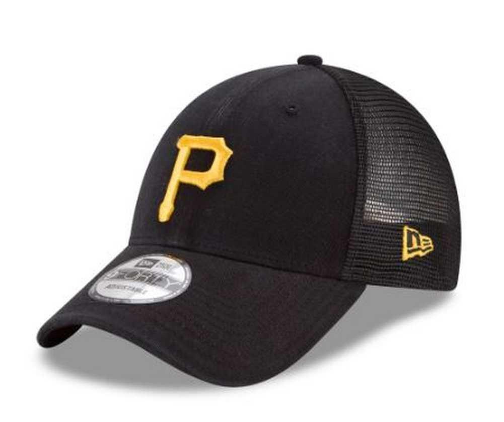 

New Era MLB Pittsburgh Pirates Trucker 9Forty Adjustable Baseball 11591195 Hat, Black, чорний