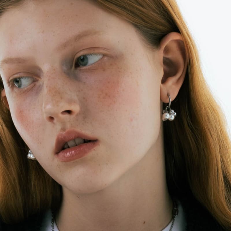 

pearlymore snowball surgical hoop earrings_PM24E001WT free