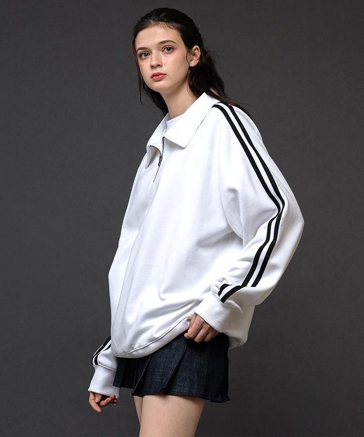 ULIFEZIP Basic Oversized Track Women'S Caravan Zip-Up 2 Colors [Ulzm_4001]