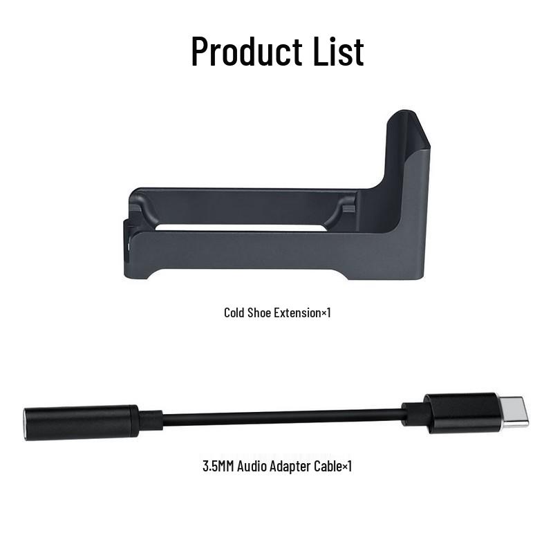 DJI Osmo Action 2 Cold Shoe Mic & Light Extension Piece - Aluminum Alloy by RCSTQ