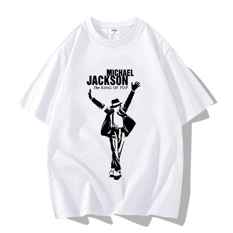 Gedenk Michael Jackson Muster Druck Herren Damen T-Shirt Kinder T-Shirt Junge Mädchen Oberteil Erwachsene Kinder Eltern-Kind Baumwoll-T-Shirt