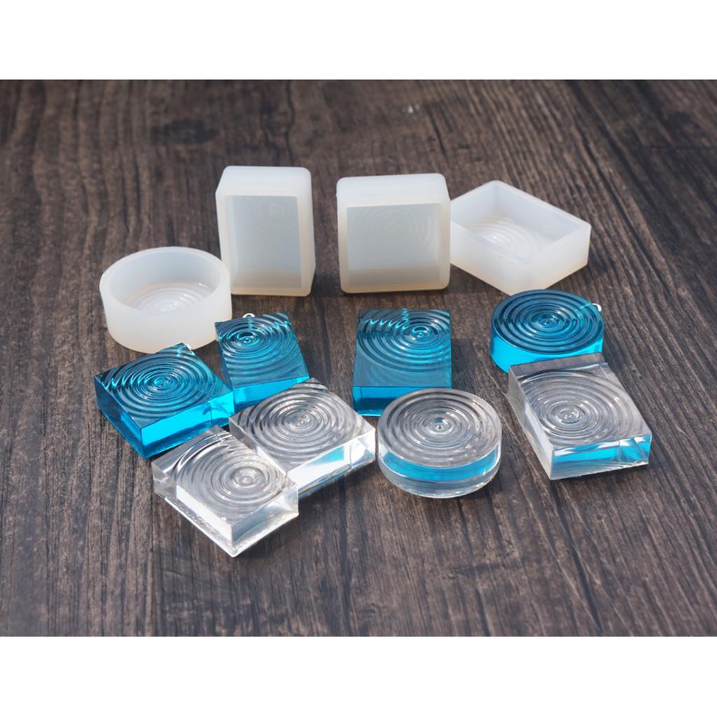 Water Silicone Pendant Mold DIY Resin Jewelry Making Mould 39x30x13mm