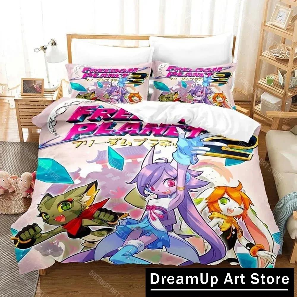 3D Printing Cartoon Game Freedom Planet Bedding Set Single Twin Full Queen King Size Bed Set Adult Kid Bedroom Duvet Cover Sets