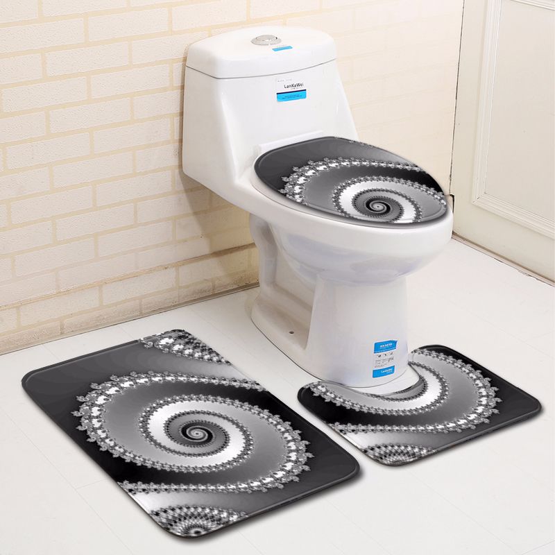 Simple 3D Bathroom Toilet Three-Piece Floor Mat Doormat Bathroom Carpet