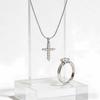 High-End Punk Style Zirconia Cross Necklace for Women