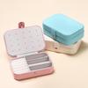 Double-Layer Jewelry Storage Box Portable Travel Jewelry Holder Organizer Storage Display Ring Necklace Earrings Bracelet Stand