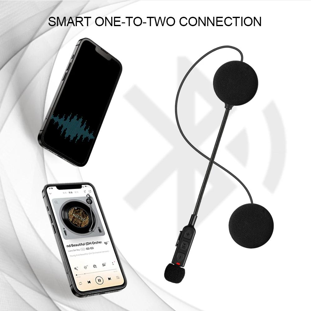 BT30 Bluetooth5.3 Motorradhelm-Headset Kabelloser Reitkopfhörer Entstörungsfreier Freisprechkopfhörer mit Sprachassistent