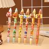 36pcs Cartoon Capybara Resin Patch Erasable Gel Pen, Cute Design, Press-type Hot Erasable Pen, Student Stationery Back-to-school season
