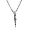 Vintage Coiled Snake Pendant Necklace Stainless Steel Gothic Punk Jewelry for Men Women