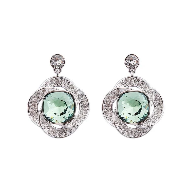 Swarovski Green Crystal Elegant Flower Women Jewelry 5037962 Green,F