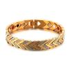 Bracelet Chaîne Magnétique Santé 11mm Couleur Or Rose Punk pour Femmes Hommes Hiphop Acier Inoxydable Noir Bijoux Manchette Bio Énergie Vélo