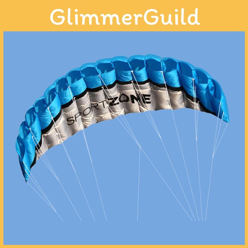 Vibrantly Colored New 2.5m Dual Line Parafoil Parachute Stunt Sport Kite For Outdoor Fun