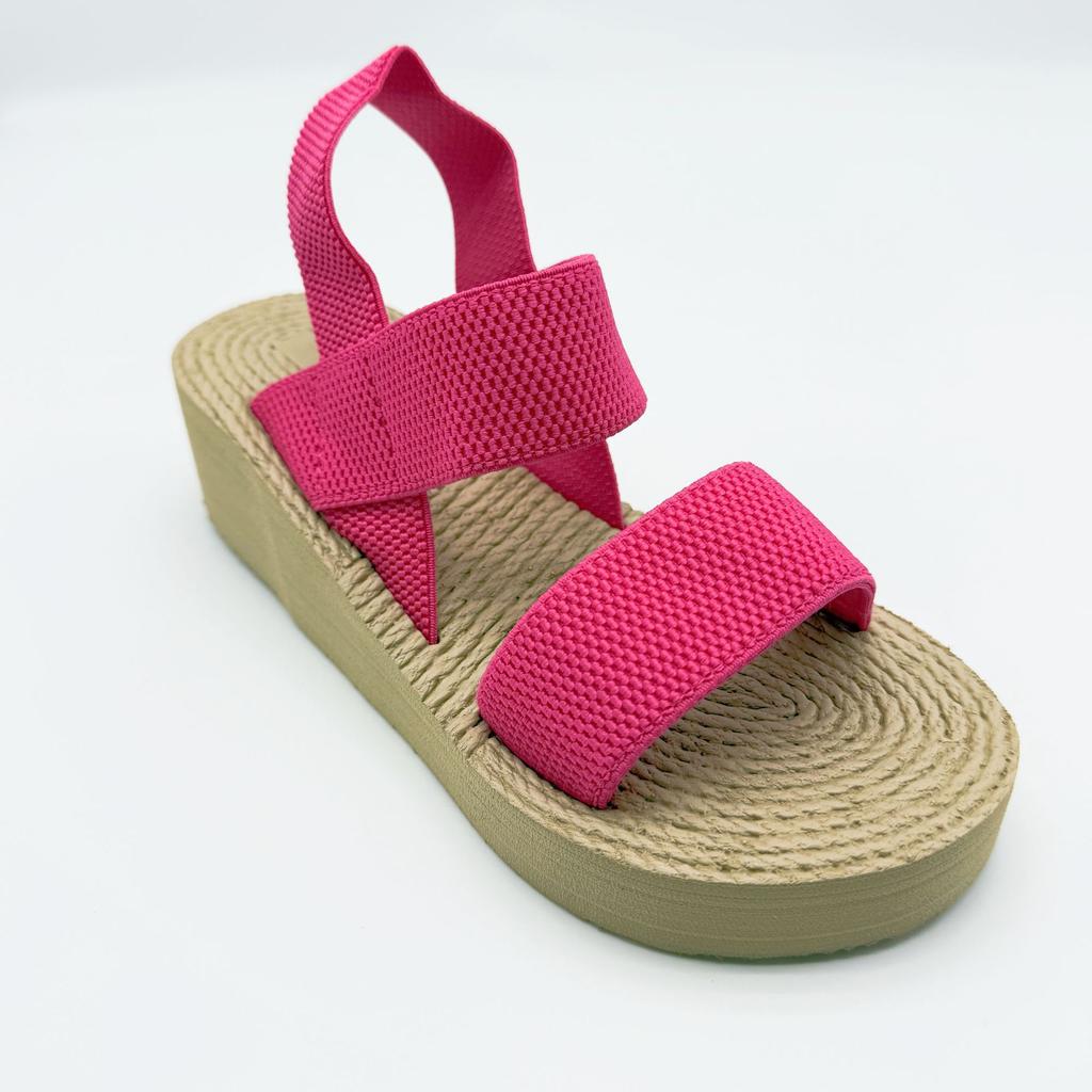 Sandals Women's Fashion Outer Wear Roman Imitation Hemp Rope Bottom Women's Slippers Sandals Platform Fashion Student Summer