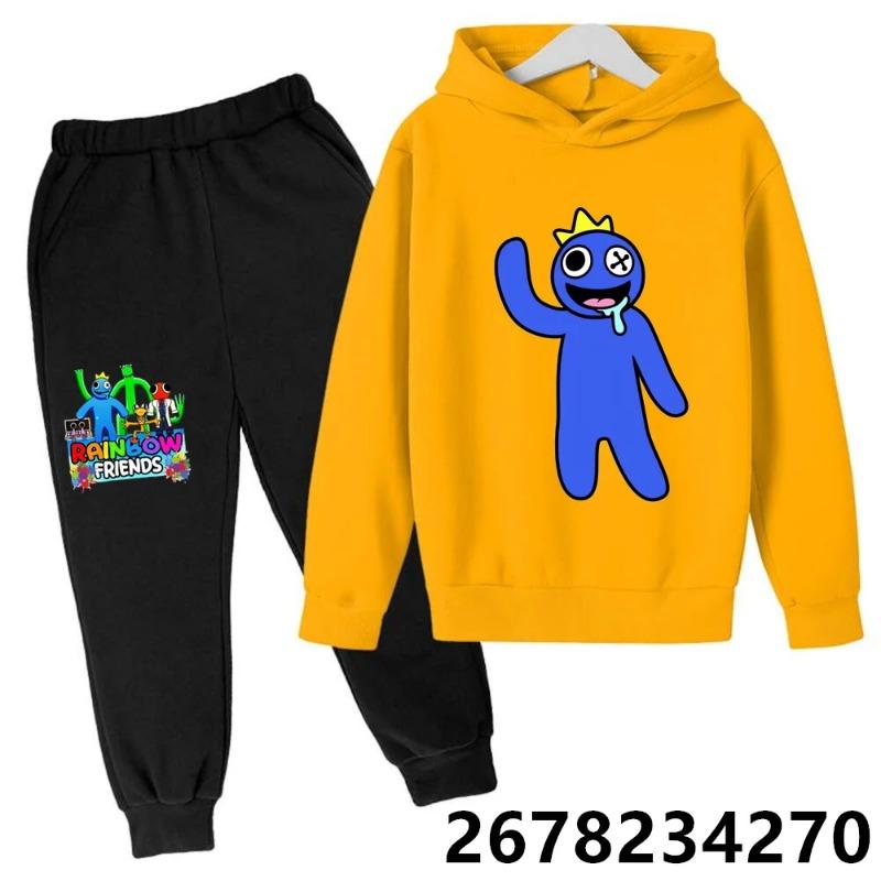 Kids Pullover Hoodie Sets Sweatshirt Boys Girls Anime Tops Kawaii Outwear Sudadera Children Clothes Game Rainbow Friends Hoodies