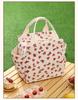 Insulated Corduroy Lunch Bag - Large Capacity for Office & School Use