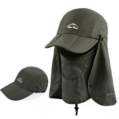 Chapeau de soleil amovible avec protection pour le cou et le visage Chapeaux d'extérieur pour la pêche Visière de protection solaire