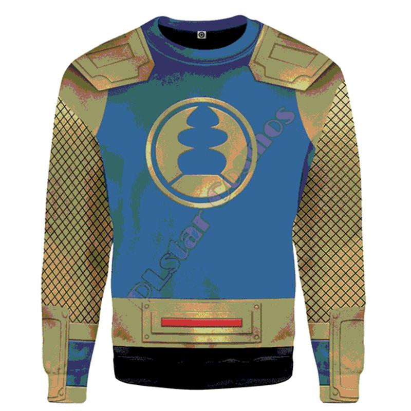 Men's Sweatshirt New Style Fashionable 3D Digital Abstract Printed Long-sleeved Base Shirt