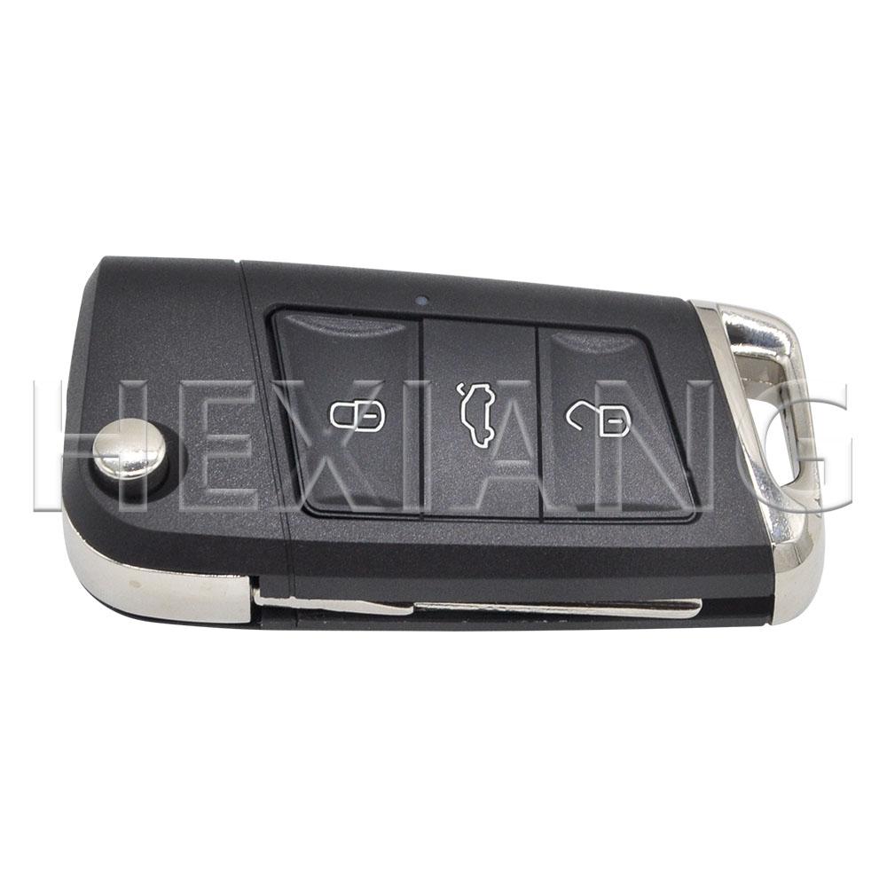 DROQ8 HE Old Model Modified HU66 Flip Car Key Shell Case For VW Volkswagen Golf 4 5 Passat B5 B6 Bora Polo Touran Jetta Seat Skoda