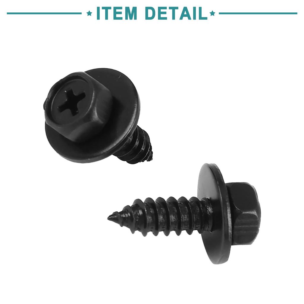 ACROPIX Screw Bolts Retainer Fender Liner Undercover Screws for Toyota Compatible with Prius Metal 30pcs Black