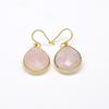 Rose Quartz 925 Sterling Silver Drop Earrings, Gemstone Handmade Dangle Earrings