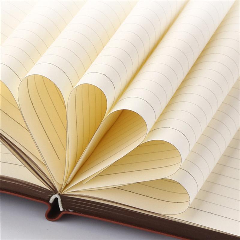 A5 Vintage Notebook Student Thickened PU Leather Diary Embossed Craft Literary Ledger Office Bookkeeping Book School Note Books