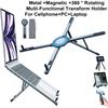1 in 1 Foldable Magnetic Phone Holder Selfie Stick Tripod Stand for iPhone Samsung iPad Tablet Laptop Desktop Portable Use Stand