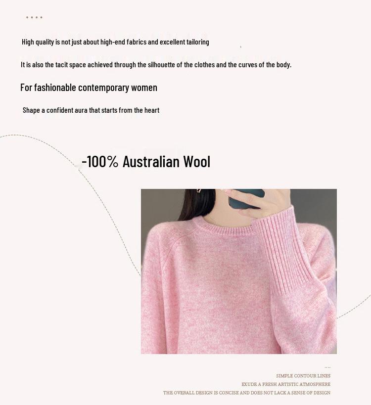 Autumn/Winter Cashmere Knitwear: Thick Long Sweater & Loose Wide-Leg Pants Two-Piece Set