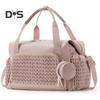 Mother Bag with Dual Handle Strap Large Capacity Multi Compartments Diaper Bag with Changing Pad Waterproof Organized Storage Bag for Baby Essentials