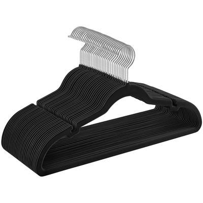 Velvet Hanger 30/50 Piece Set Anti-slip Design with Shoulder Grooves Pants Hanger 360° Self-rotating Hanger for Suit Storage