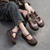 Spring and Autumn Style Top Layer Cowhide Handmade Retro Women's Shoes