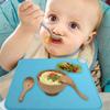 Kids Silicone Placemats, Dishwasher Safe Desk Mat, Toddler Portable Food Mat Travel Set of 2 (Grey