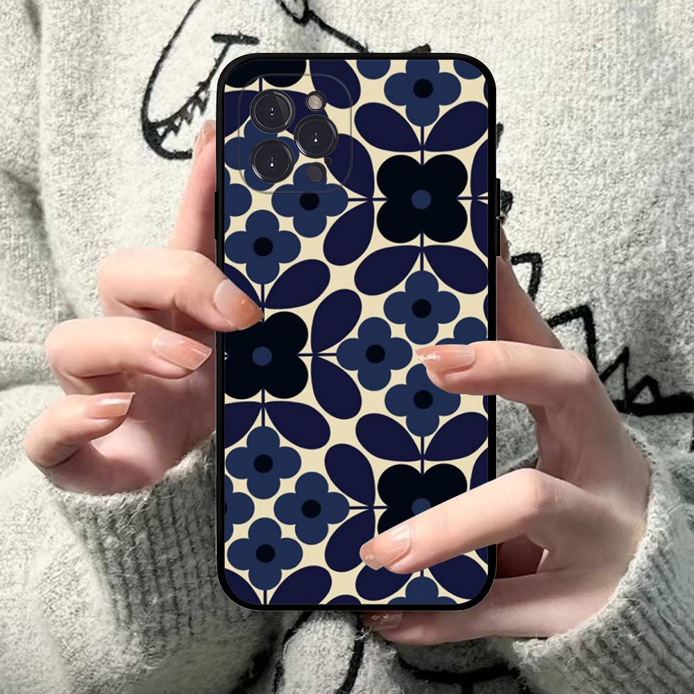 

Multi Stem Orla Kiely Phone Case For IPhone 17 16 15 14 13 12 11 Pro Max Plus Mini Soft Black Cover iPhone 15 pro