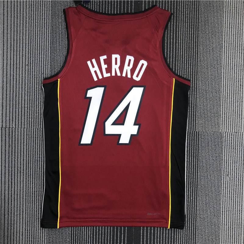 Camisa de Basquete Miami Heat Estampa Personalizada Jovem Adulto Roupa Esportiva de Performance Tecido Respirável de Carvão de Bambu